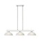 Z-Lite Cobalt Billiard, 3-Light, 14 In.W x 46 In.L x 8 In.H, Brushed Nickel/White Linen 152BN-DWL13 - alternate 5